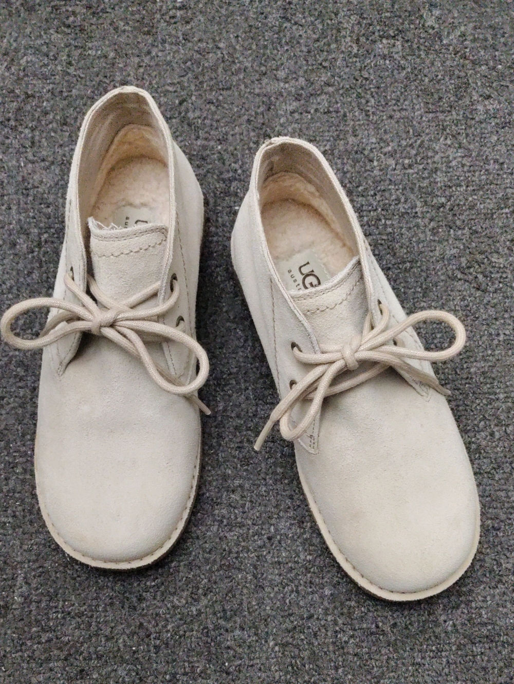 UGG Kid's Light Beige Suede Chukka Boots